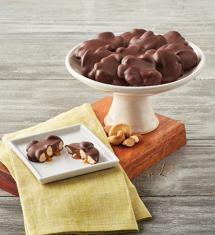 Chocolate Caramel Nut Clusters